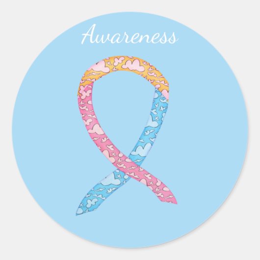 CDH Awareness Ribbon Custom Sticker Decals (Vorderseite)