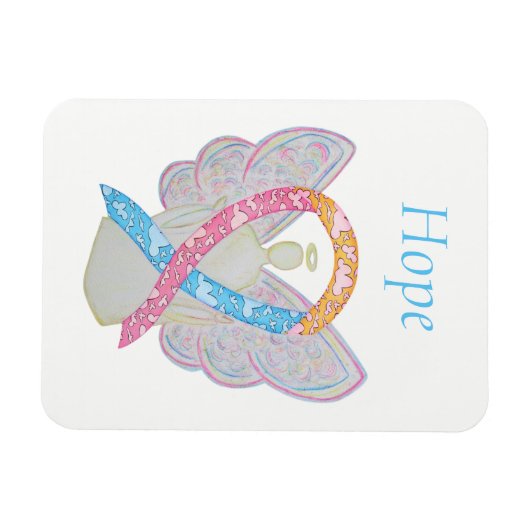 CDH Awareness Ribbon Engel Custom Art Magnete (Horizontal)