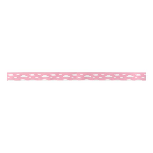 CDH Awareness Ribbon Pink Clouds Satinband (Vorderseite)