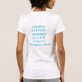 CDH Blue Türkise Awareness Ribbon Angel Shirt (Rückseite)