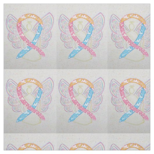 CDH Clouds Awareness Ribbon Angel Fabric Material Stoff (Muster)