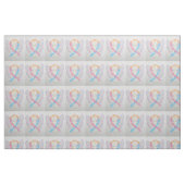 CDH Clouds Awareness Ribbon Angel Fabric Material Stoff (Fat Quarter (45,7 x 55,9 cm))
