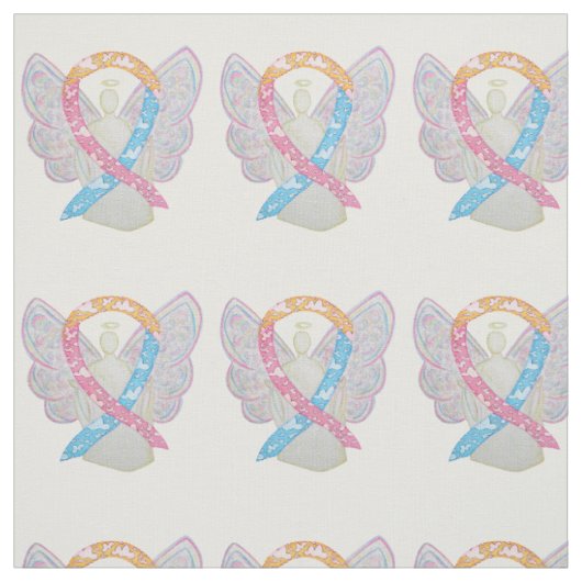 CDH Clouds Awareness Ribbon Angel Fabric Material Stoff (Muster)