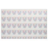 CDH Clouds Awareness Ribbon Angel Fabric Material Stoff (Fat Quarter (45,7 x 55,9 cm))