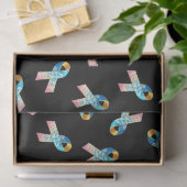 CDHARAB- (1) CDH Awareness Ribbon Tissue Paper Seidenpapier (Geschenk)