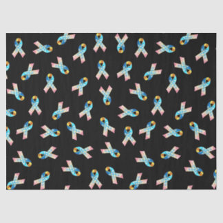 CDHARAB- (1) CDH Awareness Ribbon Tissue Paper Seidenpapier