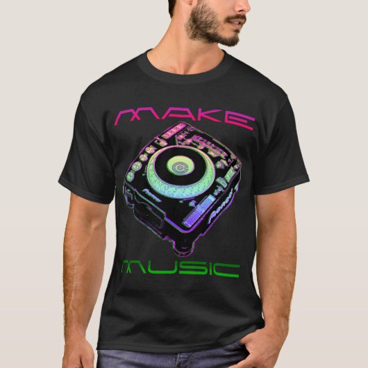 CDJ MAKE MUSIC T-Shirt (Vorderseite)