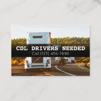 CDL-LKW-Fahrer erforderlich Visitenkarte