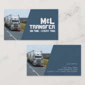 CDL Truck Driver Delivery Freight Distribution Visitenkarte (Vorne/Hinten)
