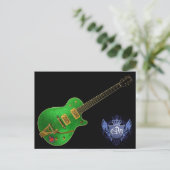 CDO GREEN GUITAR TILT POSTCARD POSTKARTE (Stehend Vorderseite)