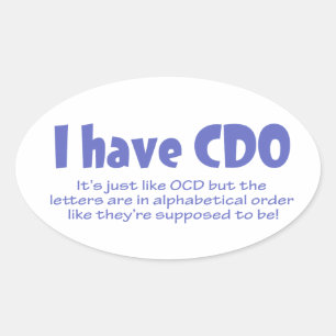 CDO OVALER AUFKLEBER