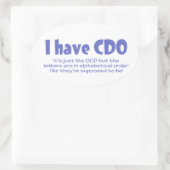CDO OVALER AUFKLEBER (Tasche)