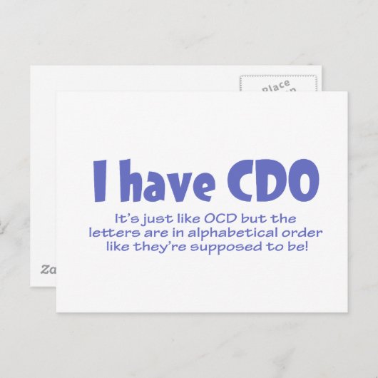 CDO POSTKARTE (Vorne/Hinten)