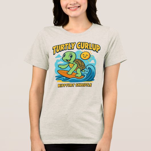 CDturtlycurlup Tri-Blend Shirt (Vorderseite)