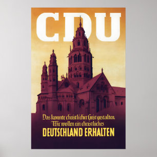 CDU Bundeswahlplakat 1949 Deutschland bewahren Poster