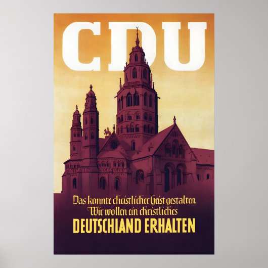 CDU Federal Election Poster 1949 Preserve Germany (Vorne)