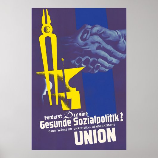 CDU-Wahlplakat 1946 Fordern Sie Poster (Vorne)