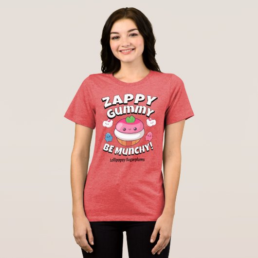 CDzappygummy Tri-Blend Shirt (Vorderseite voll)