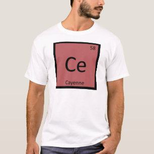 Ce - Cayennepfeffer Chemie Periodensystem Gewürz T-Shirt