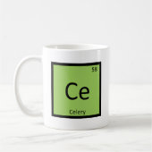 Ce - Celery Gemüse Chemistry Periodic Table Kaffeetasse (Links)