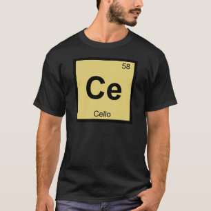 Ce - Cellomusik Chemie Periodensystem Symbol T-Shirt