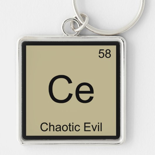 Ce - Chaotic Evil Chemistry Element Symbol T - Shi Schlüsselanhänger (Vorne)