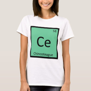 Ce - Chincoteague Pony Horse Chemistry Symbol T-Shirt