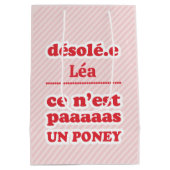 Ce n'est pas un poney mittlere geschenktüte (Rückseite)