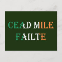 Cead Mile Failaid auf Irish Flag pccn