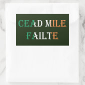 Cead Mile Failaid auf Irish Flag stcn Rechteckiger Aufkleber (Tasche)