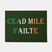 Cead Mile FailIrish Flag Overlay-Deklaration Fußmatte (Vorderseite)