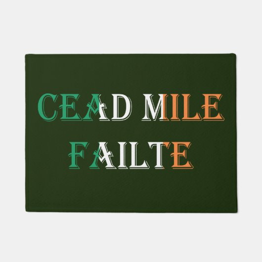 Cead Mile FailIrish Flag Overlay-Deklaration Fußmatte (Vorderseite)