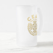 Cead Mile Failte St. Patrick's Day Kleeblatt Mattglas Bierglas (VorderseiteRechts)