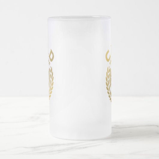 Cead Mile Failte St. Patrick's Day Kleeblatt Mattglas Bierglas (Mittel)