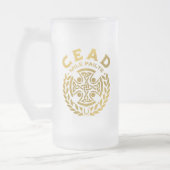 Cead Mile Failte St. Patrick's Day Kleeblatt Mattglas Bierglas (Links)