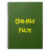 Céad Míle Fáilte Yellow & Gold Notebook Notizblock (Vorderseite)