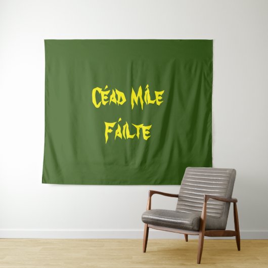 "Cead Mile Failure" Hunderttausend begrüßt Wandteppich (Beispiel (Horizontal))