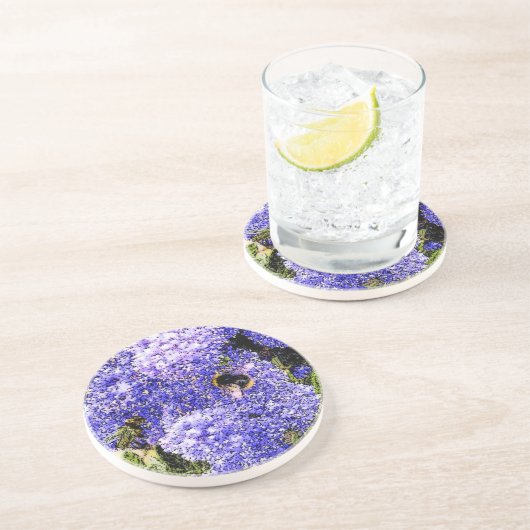 Ceanothus-Blume Blossom Bee Getränkeuntersetzer (Seite)