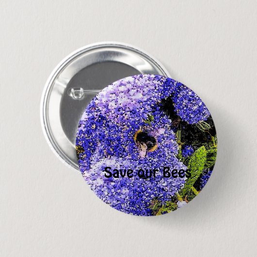 Ceanothus-Blume Button (Vorne & Hinten)
