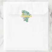 Ceara Quadratischer Aufkleber (Tasche)