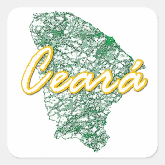 Ceara Quadratischer Aufkleber (Vorderseite)