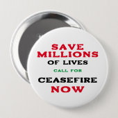 CEASEFIRE NUN FREE PALESTINE END GENOCIDE BUTTON (Vorne & Hinten)