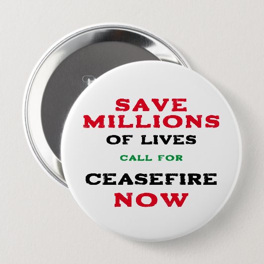 CEASEFIRE NUN FREE PALESTINE END GENOCIDE BUTTON (Vorne & Hinten)