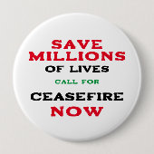CEASEFIRE NUN FREE PALESTINE END GENOCIDE BUTTON (Vorderseite)