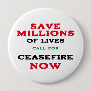 CEASEFIRE NUN FREE PALESTINE END GENOCIDE BUTTON