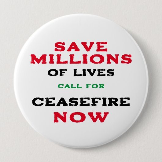 CEASEFIRE NUN FREE PALESTINE END GENOCIDE BUTTON (Vorderseite)