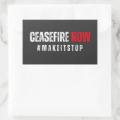 CEASEFIRE RECHTECKIGER AUFKLEBER (Tasche)