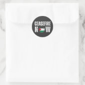 CEASEFIRE RUNDER AUFKLEBER (Tasche)
