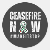 CEASEFIRE RUNDER AUFKLEBER (Vorderseite)