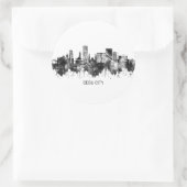 Cebu City Philippines Skyline BW Runder Aufkleber (Tasche)